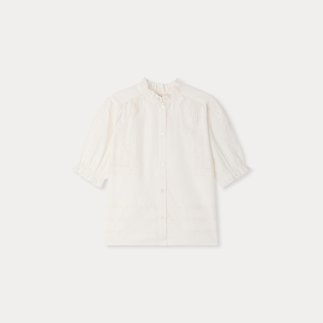 Girls White Cotton Blouse