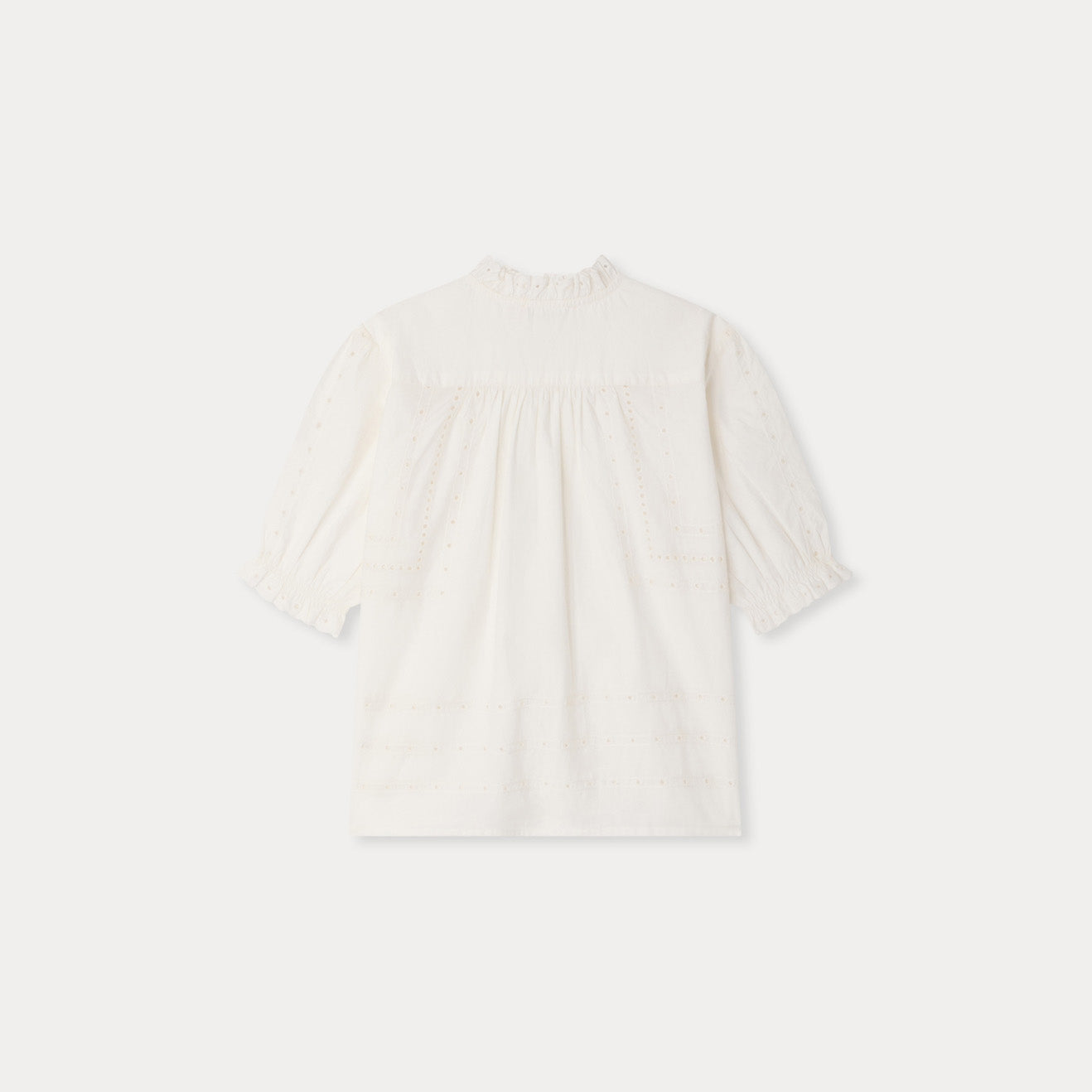 Girls White Cotton Blouse