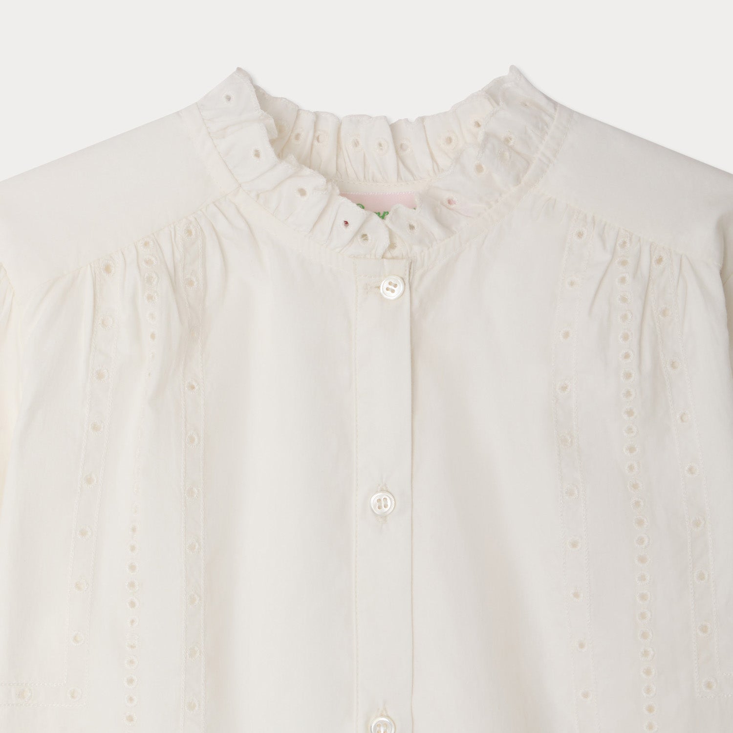 Girls White Cotton Blouse