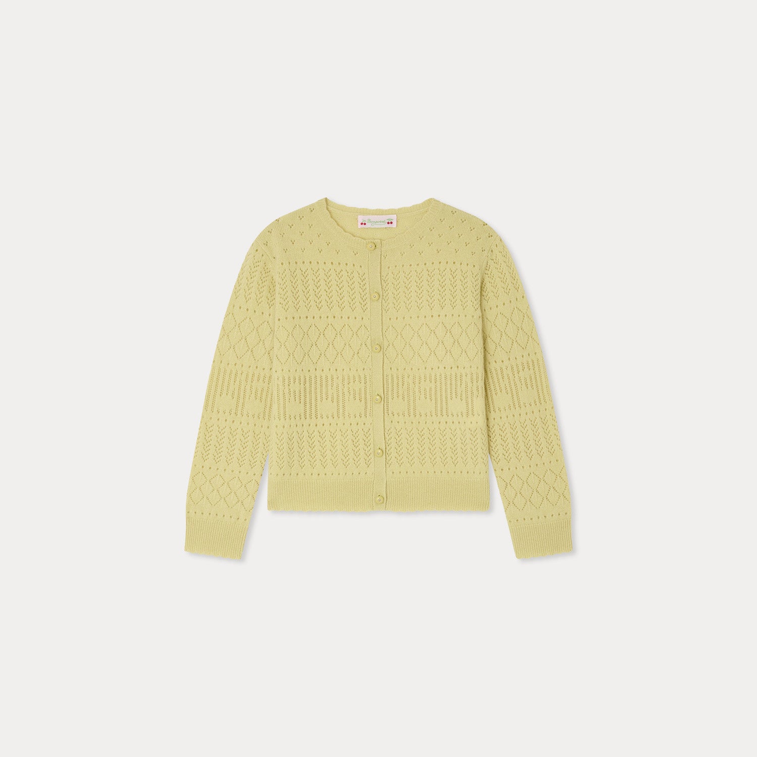 Girls Yellow Cashmere Cardigan