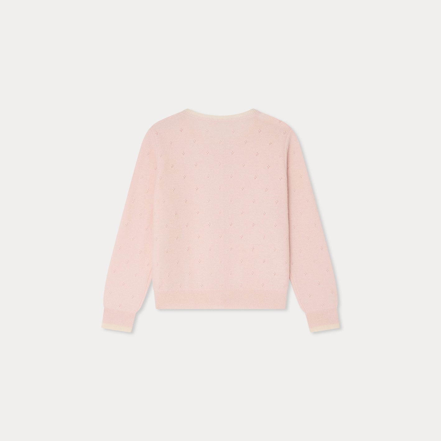 Girls Rose Pink Cashmere Cardigan
