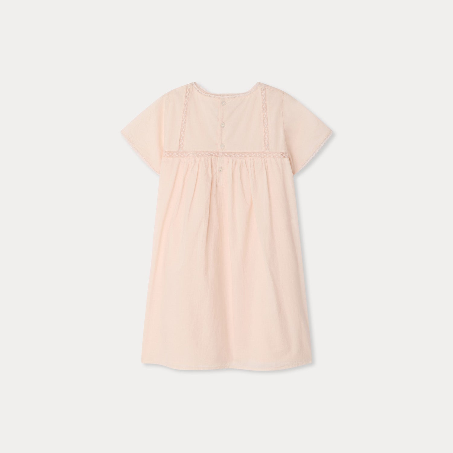 Girls Rose Pink Cotton Dress