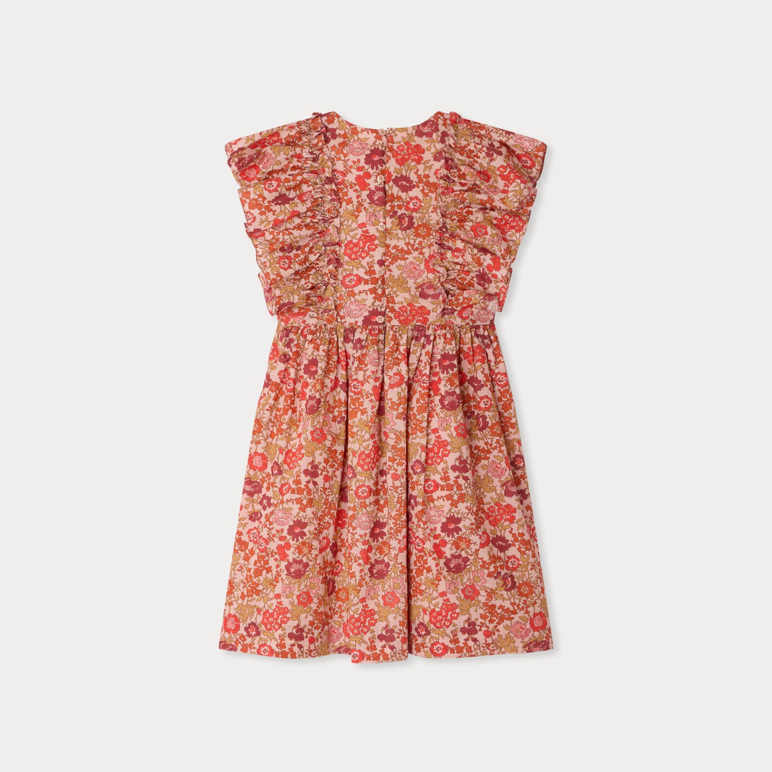 Girls Pink Flower Cotton Dress