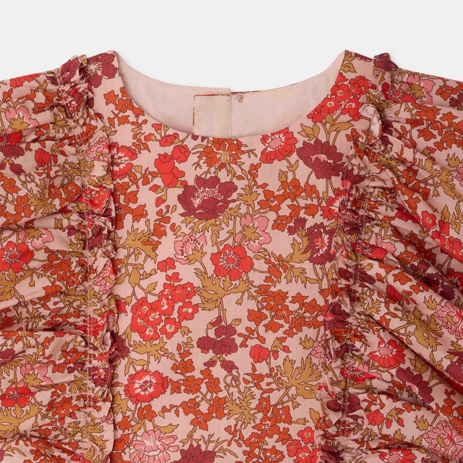 Girls Pink Flower Cotton Dress