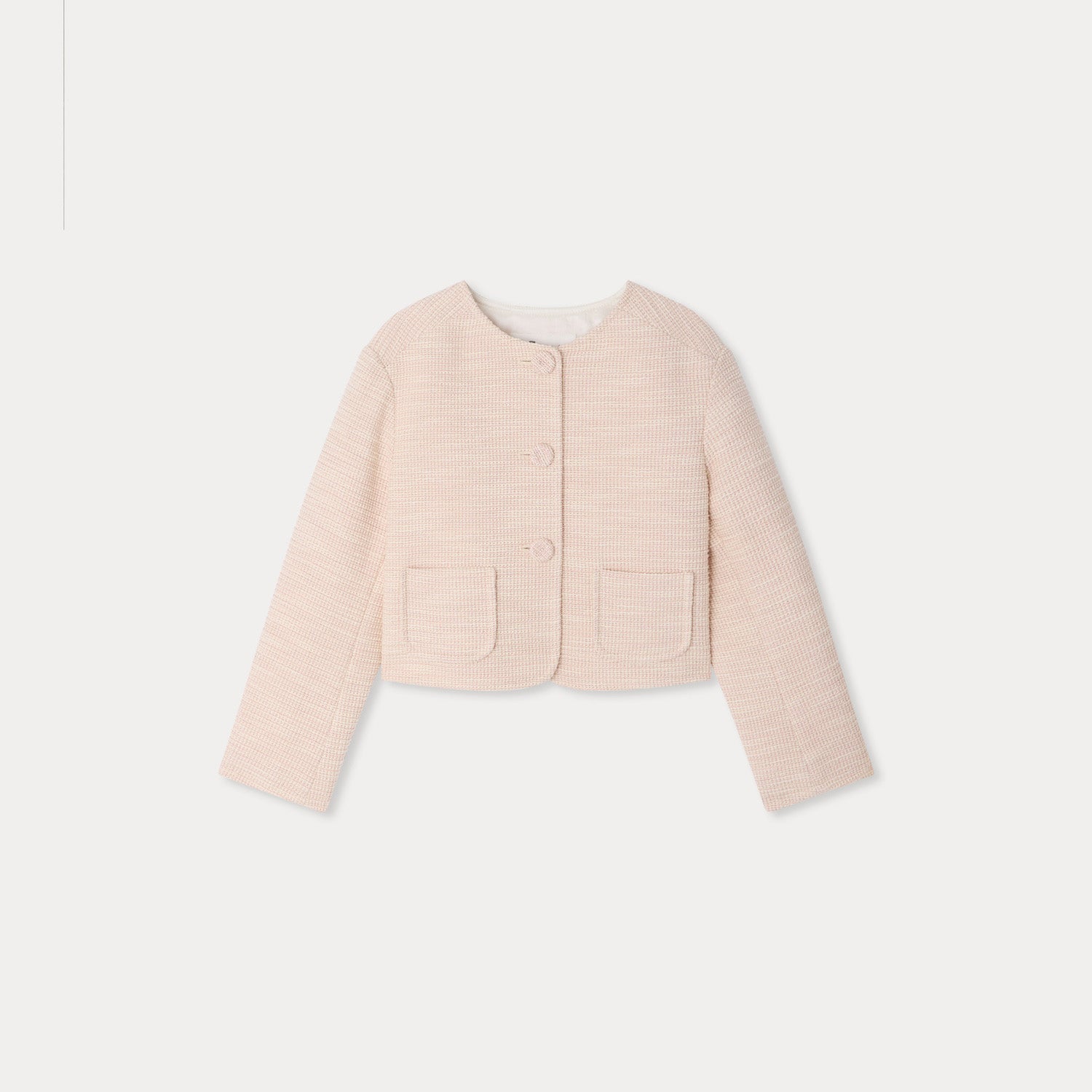 Girls Rose Pink Cotton Jacket