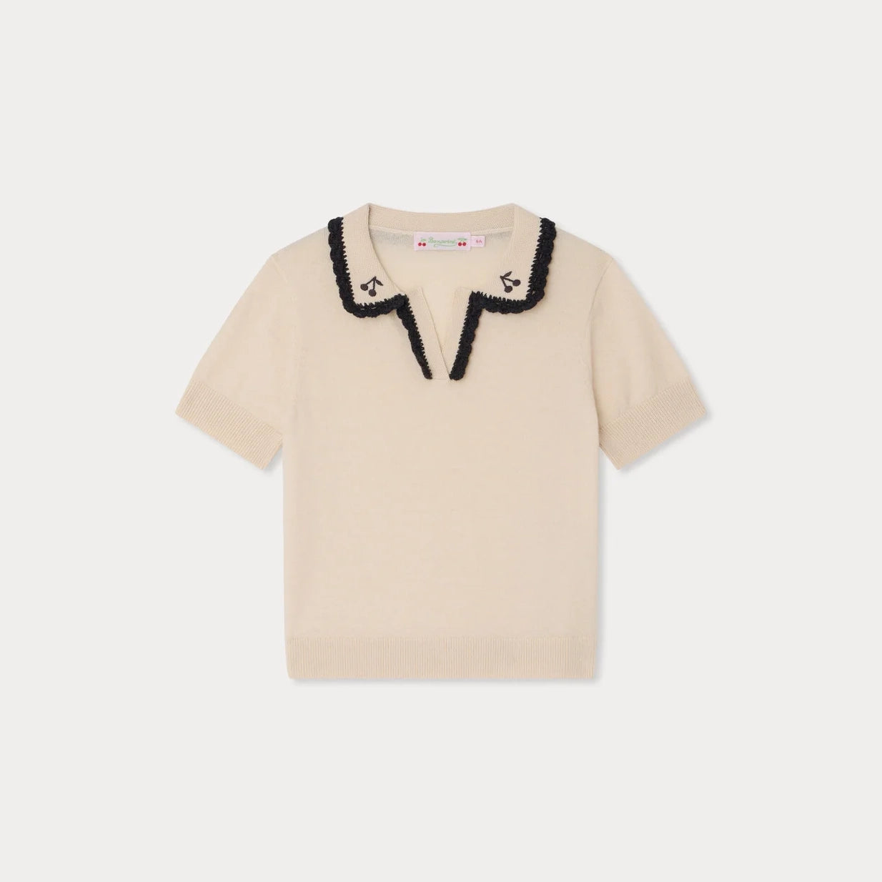 Girls White Wool Knit Sweater