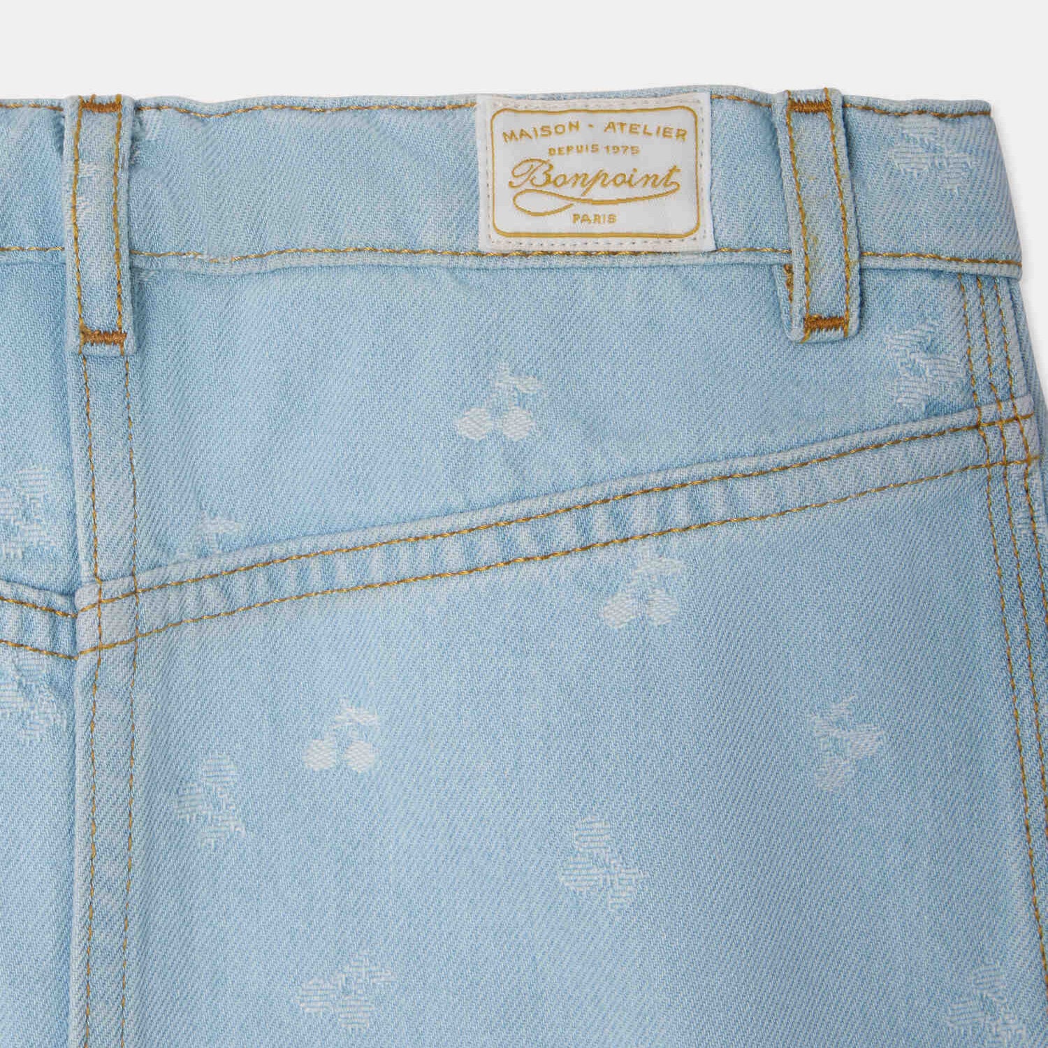 Girls Light Blue Denim Skirt