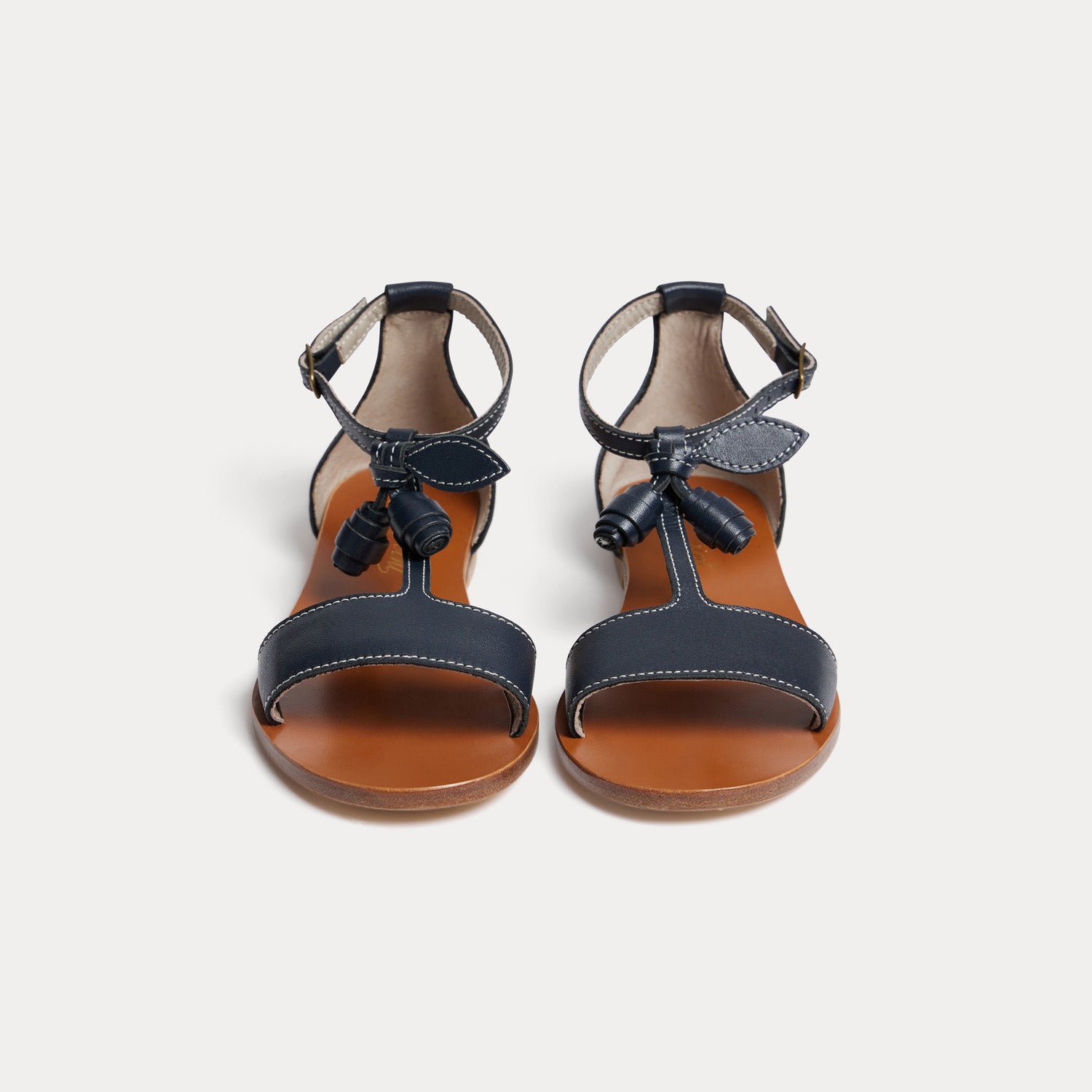Girls Navy Cherry Sandals