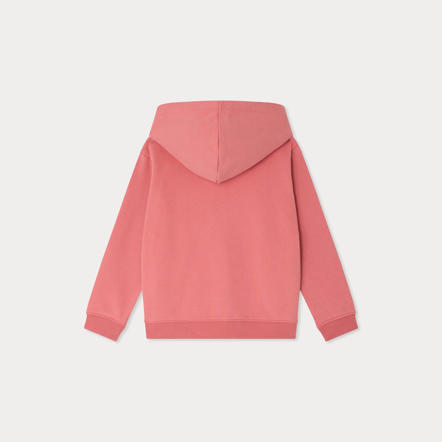 Girls Pink Cotton Zip-Up Top