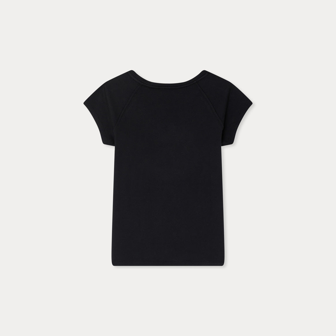 Girls Black Logo Cotton T-Shirt