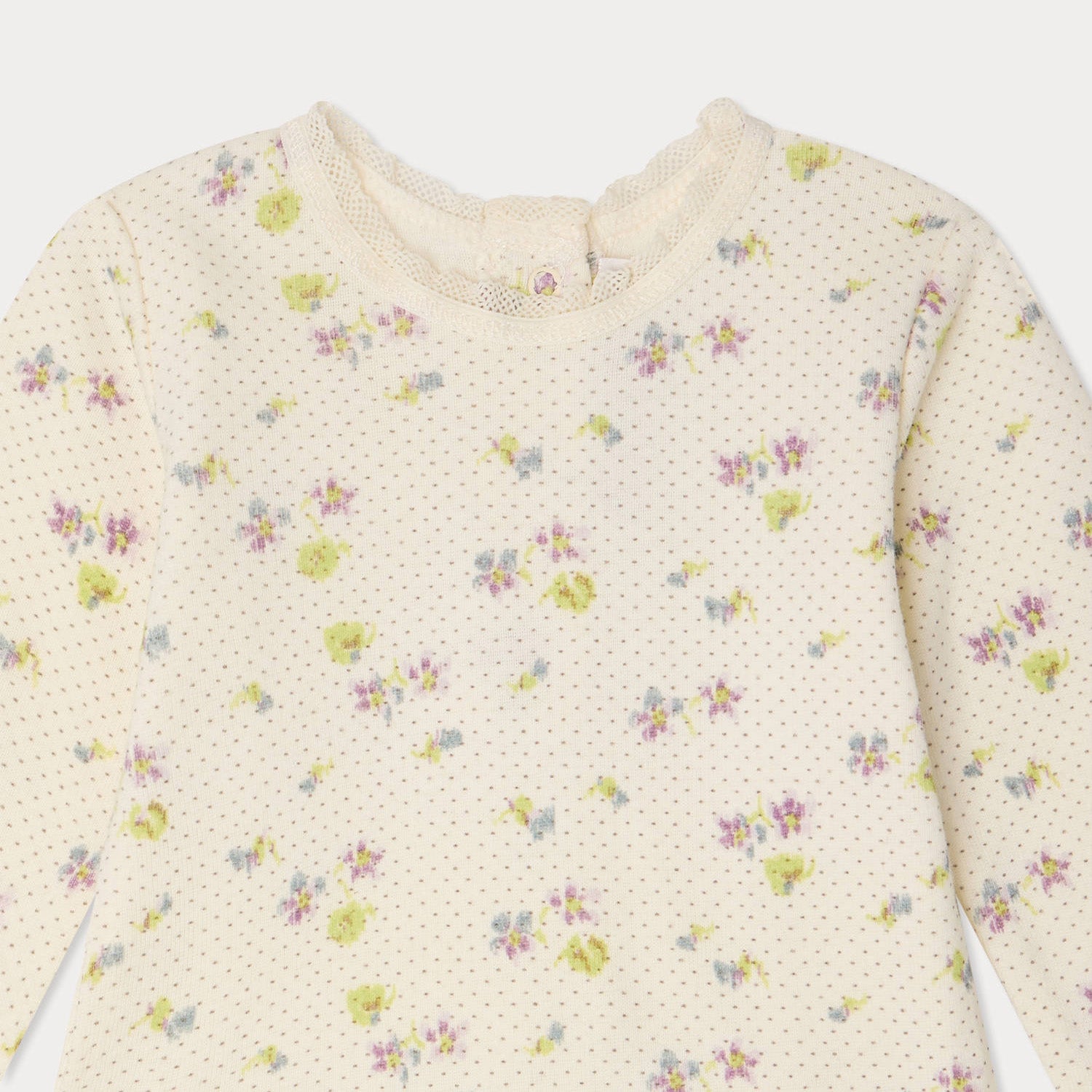 Baby Girls White Floral Cotton Set