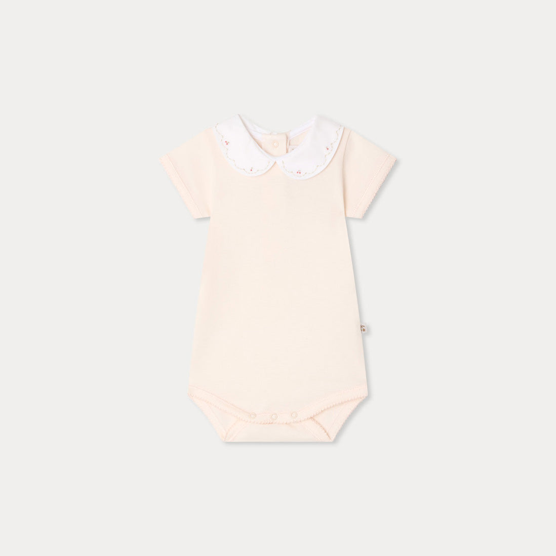 Baby Girls Rose Pink Cotton Babysuit