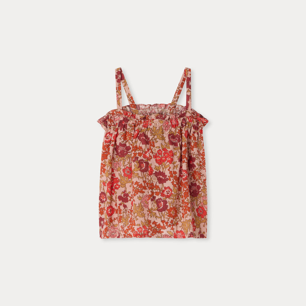 Baby Girls Pink Flower Cotton Blouse