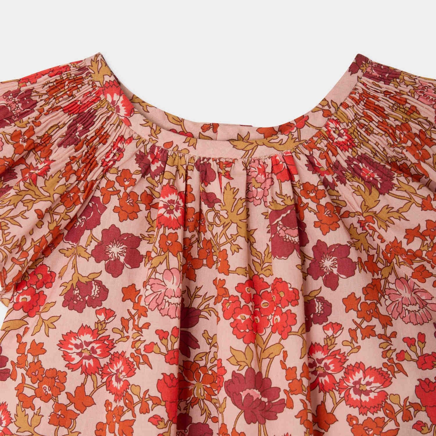Baby Girls Pink Flower Cotton Dress