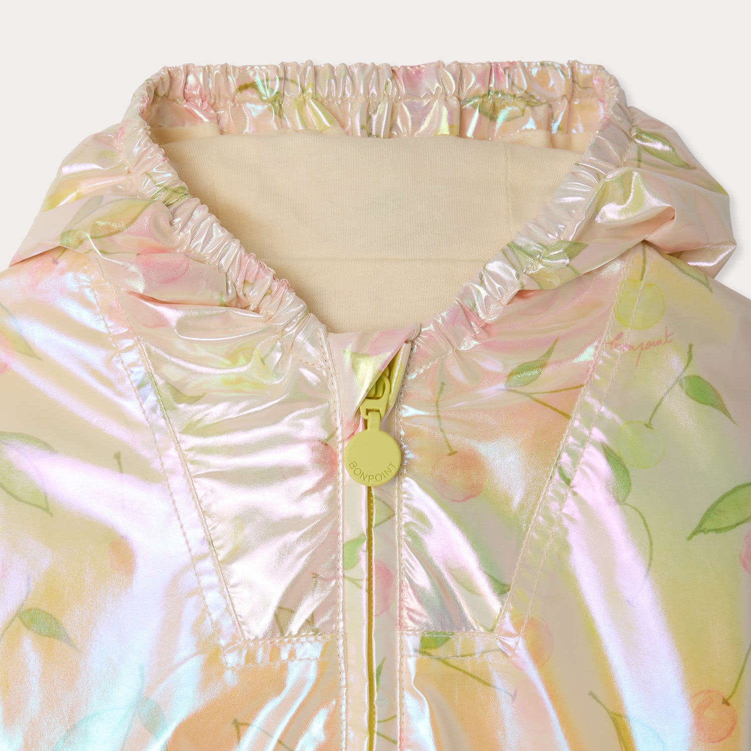 Baby Girls Rose Pink Cherry Printed Jacket