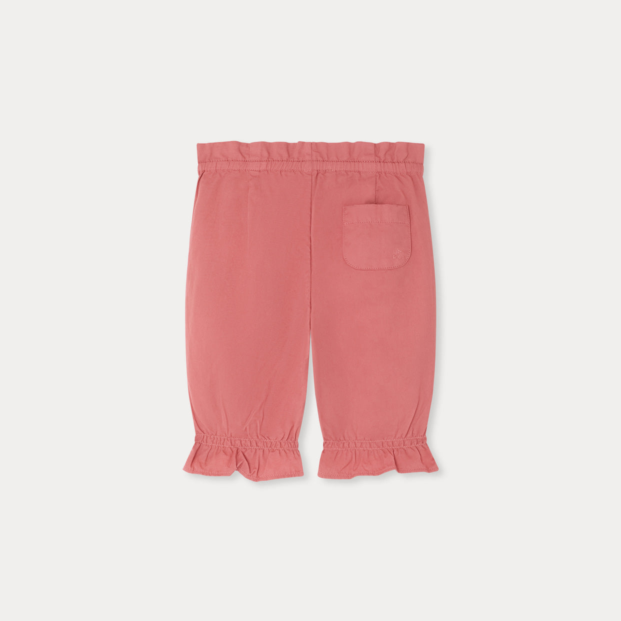 Baby Girls Pink Cotton Trousers