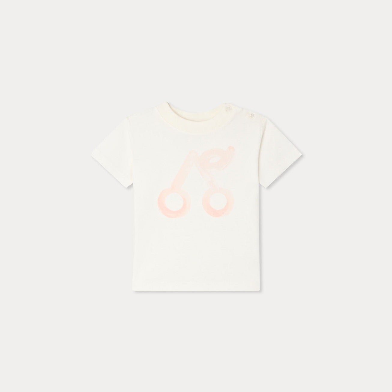 Baby Girls White Logo Cotton T-Shirt