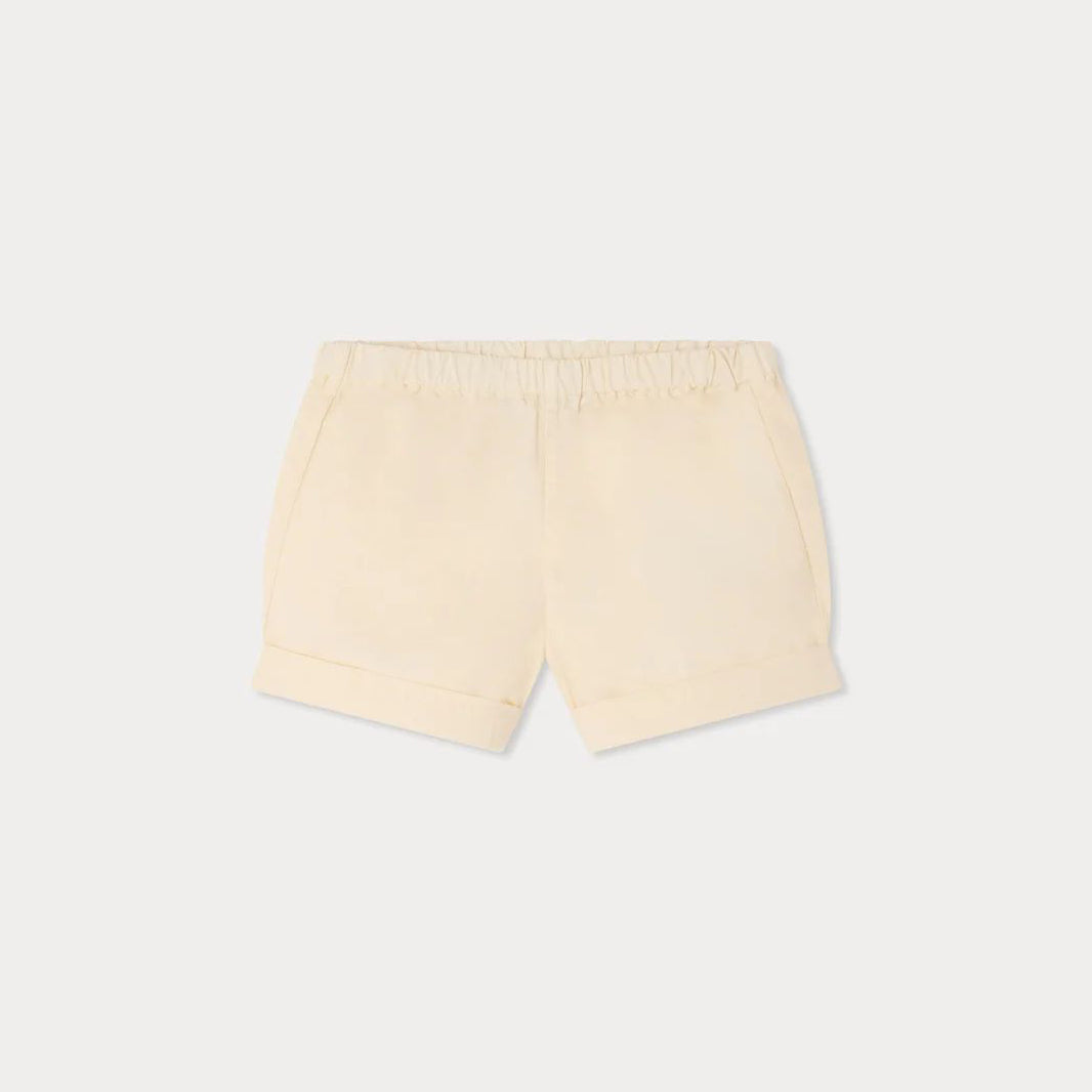Baby Boys & Girls Beige Cotton Shorts