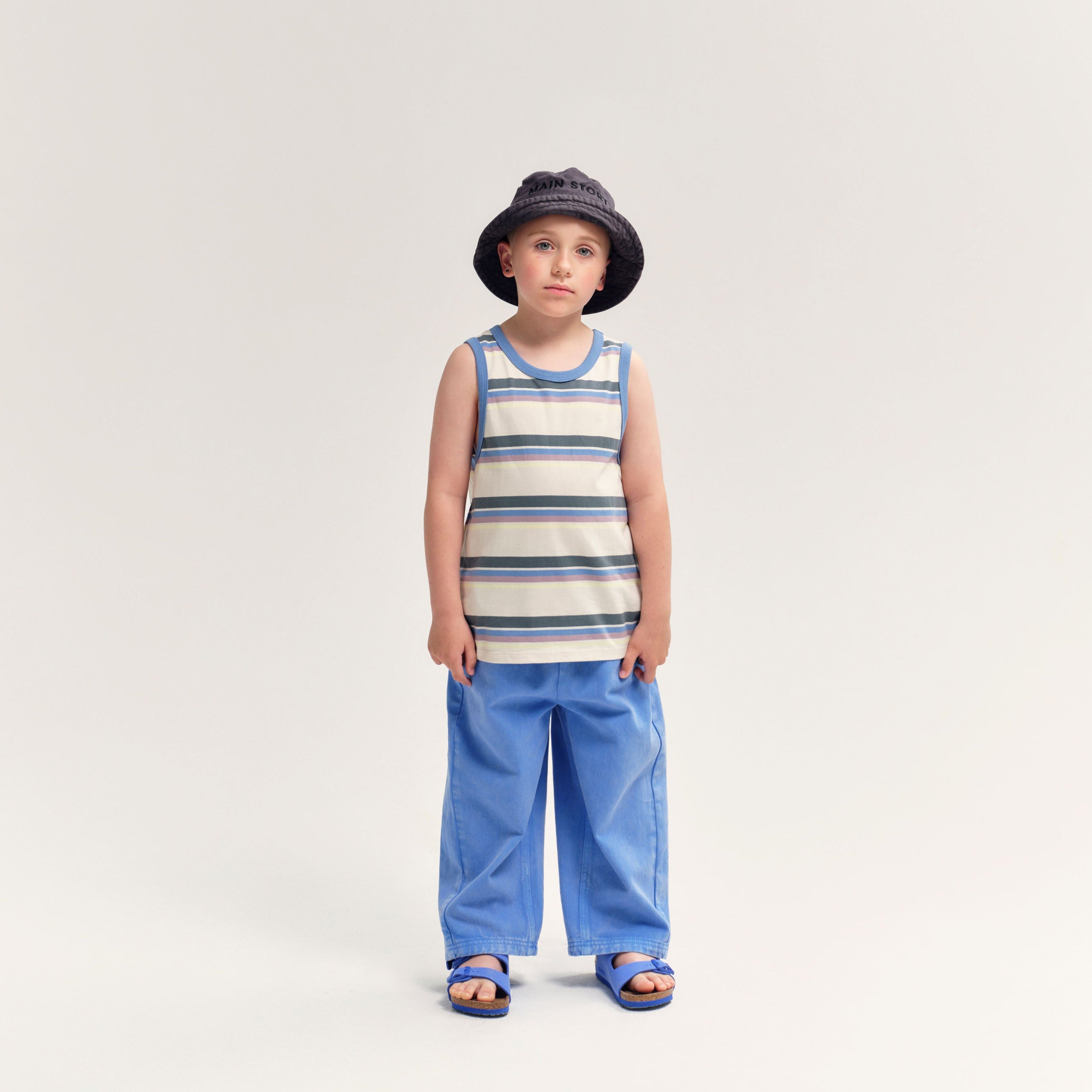 Boys & Girls Blue Cotton Trousers