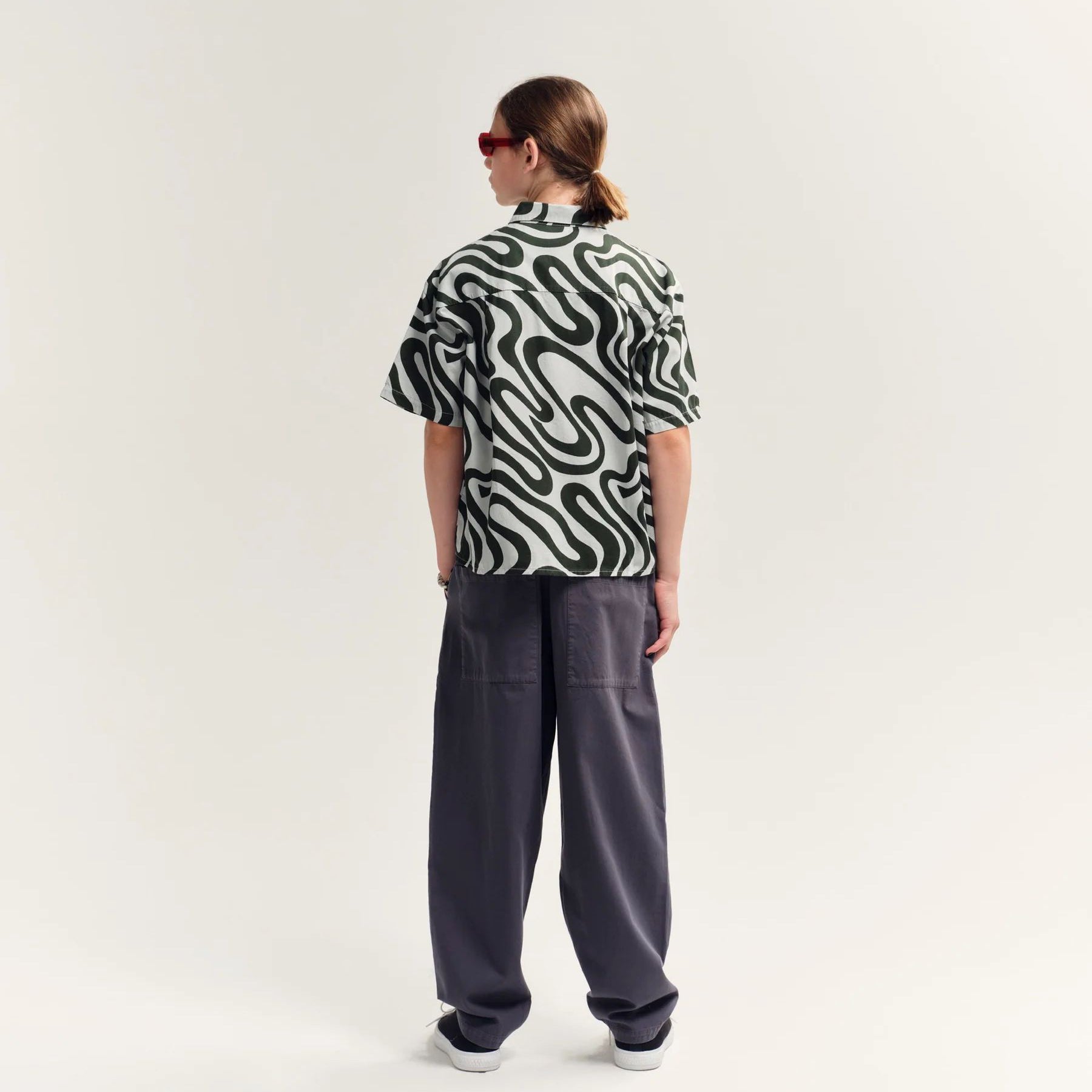 Boys & Girls Dark Gray Cotton Trousers