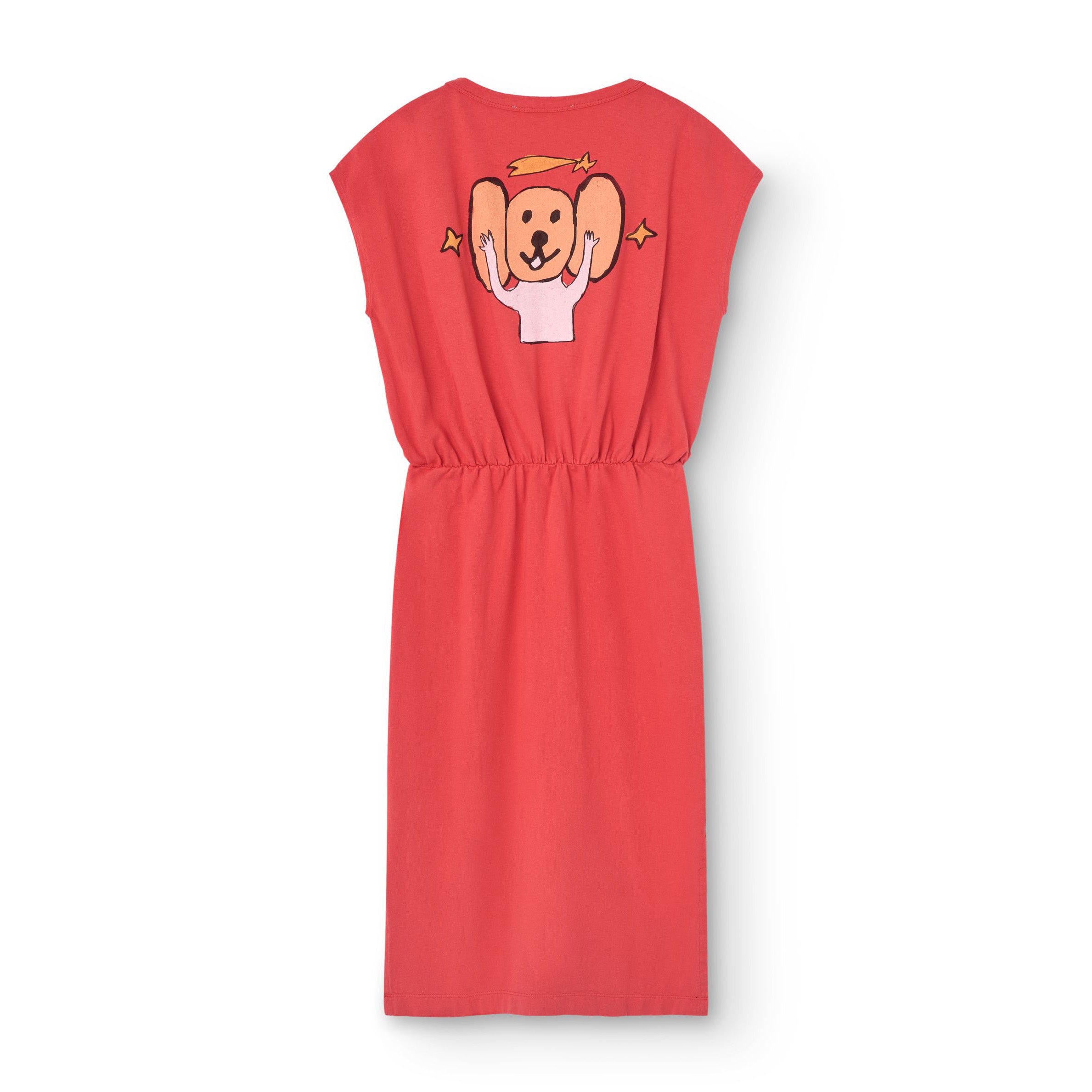 Girls Red Logo Cotton Dress