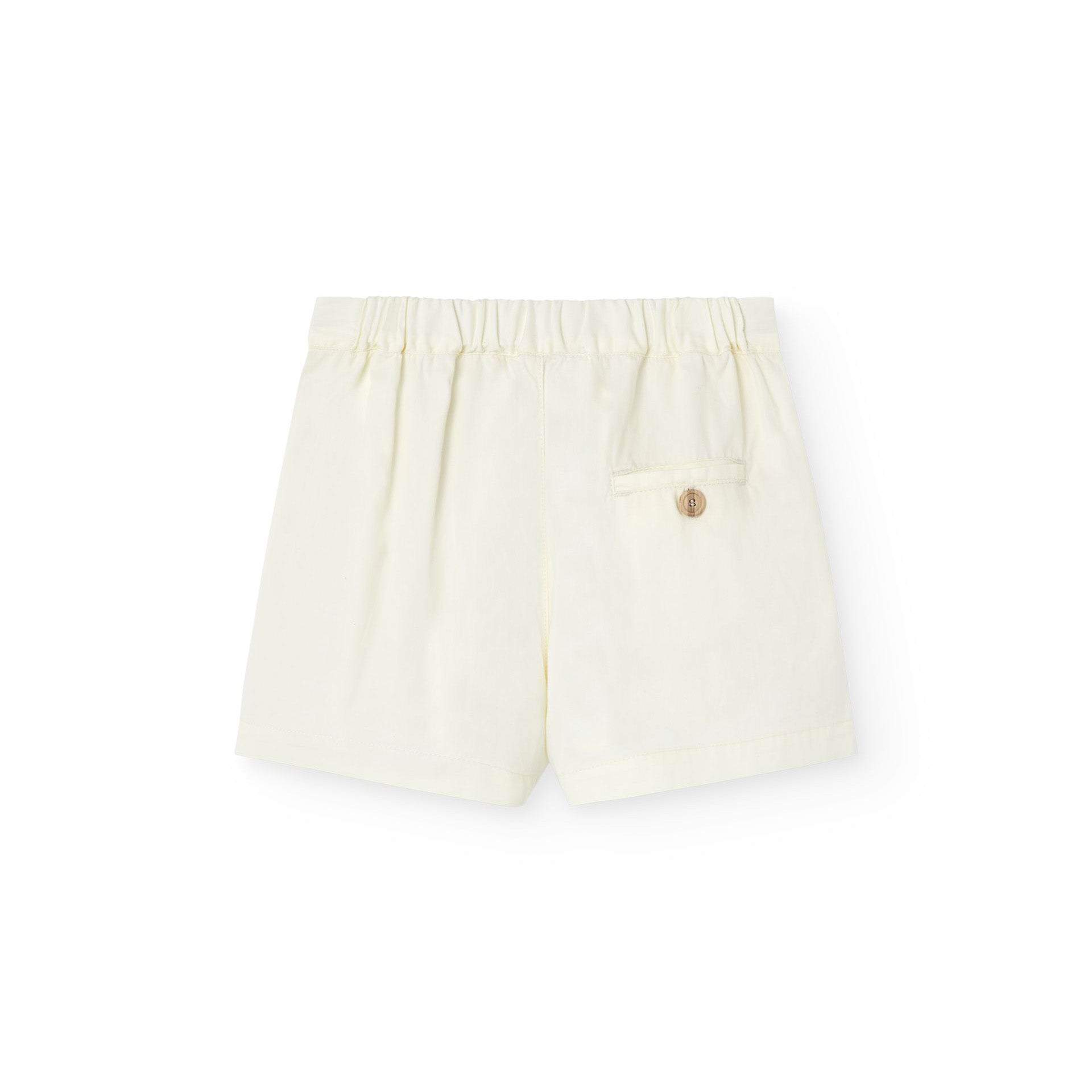 Girls White Printed Cotton Shorts