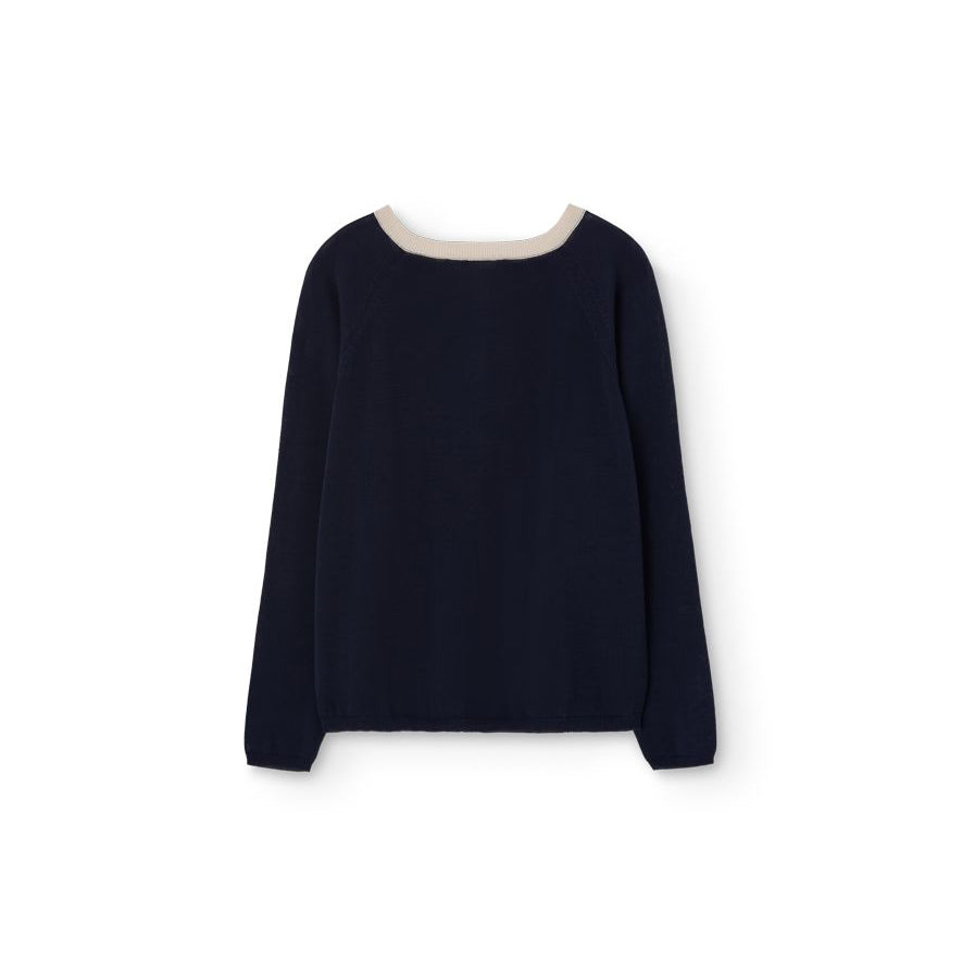 Boys & Girls Dark Blue Cotton Sweater