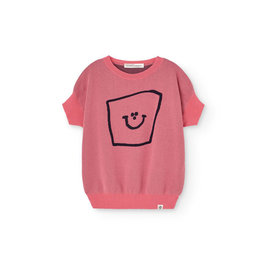 Boys & Girls Pink Cotton Knit Sweater