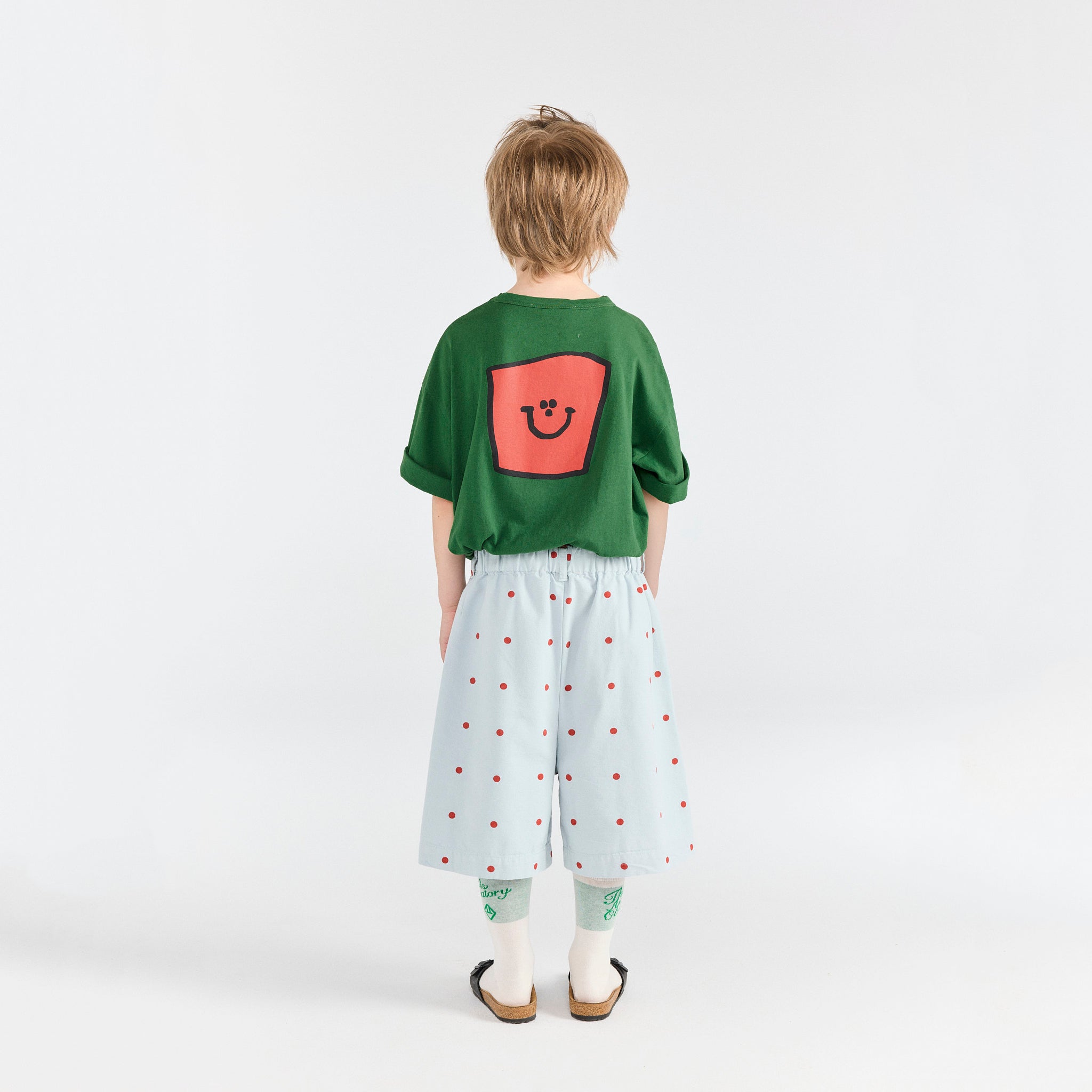 Boys & Girls Green Cotton T-Shirt