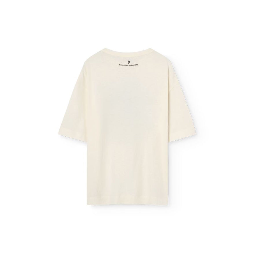 Boys & Girls White Printed Cotton T-Shirt