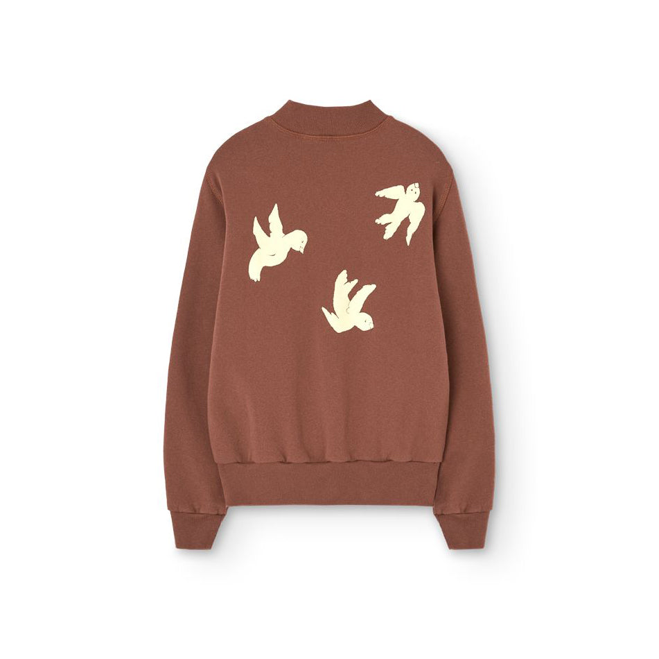 Boys & Girls Brown Cotton Zip-Up Jacket