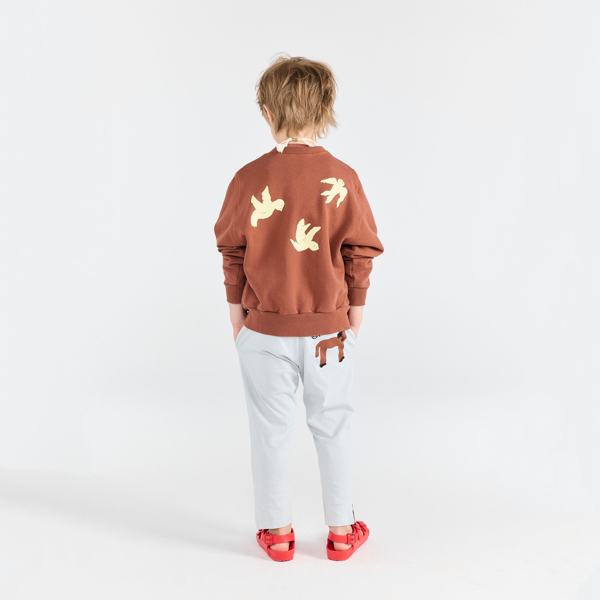 Boys & Girls Brown Cotton Zip-Up Jacket