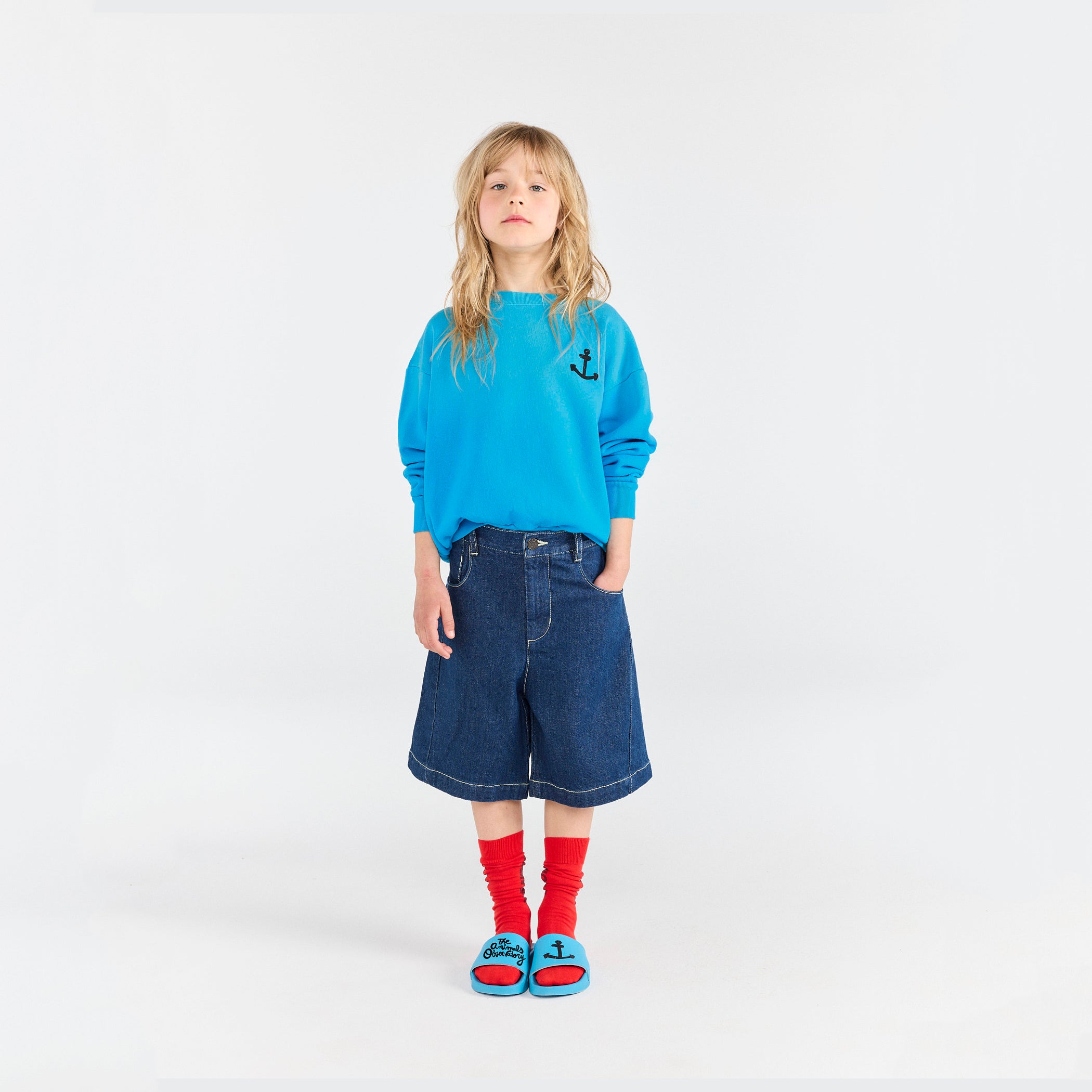 Boys & Girls Blue Cotton Sweatshirt