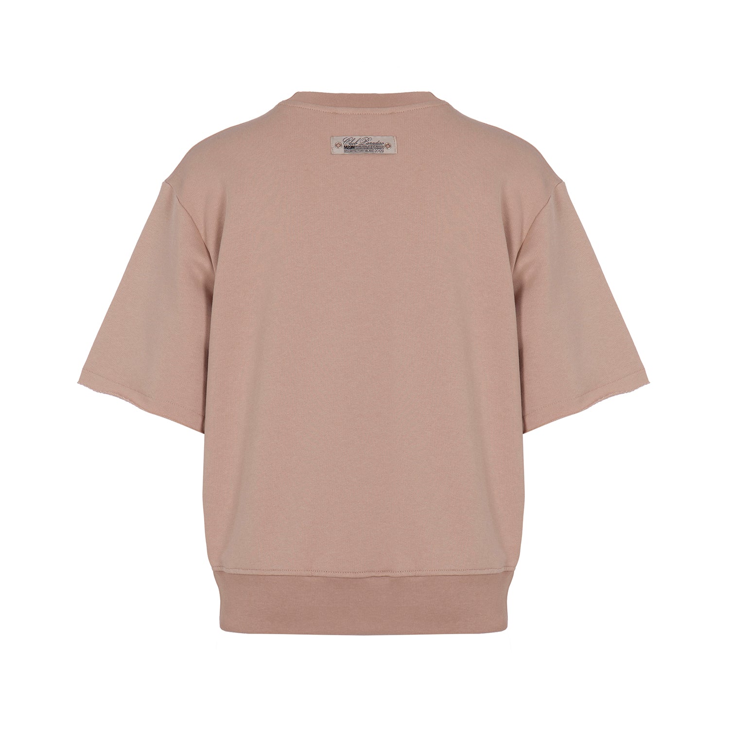 Boys Beige Logo Cotton Sweatshirt