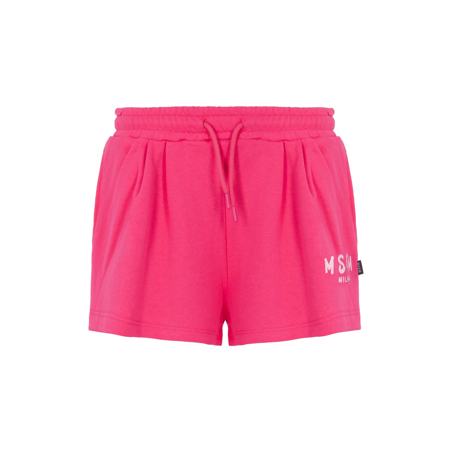 Girls Fuchsia Logo Cotton Shorts