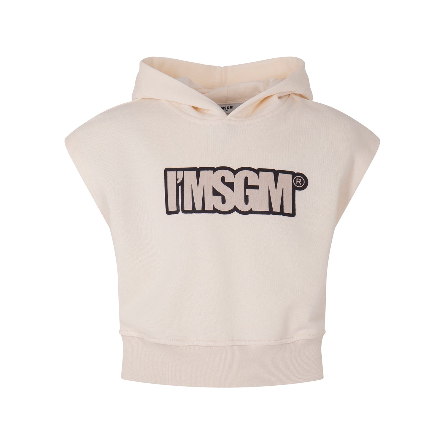 Boys & Girls Cream Logo Hooded Sweatshirt