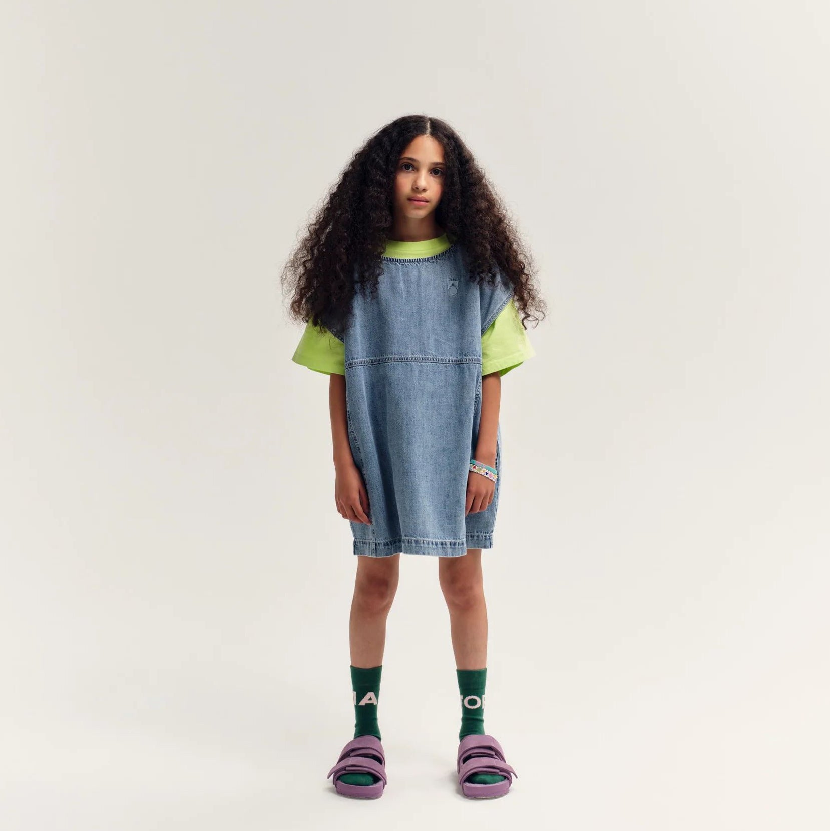 Girls Blue Denim Tank Dress