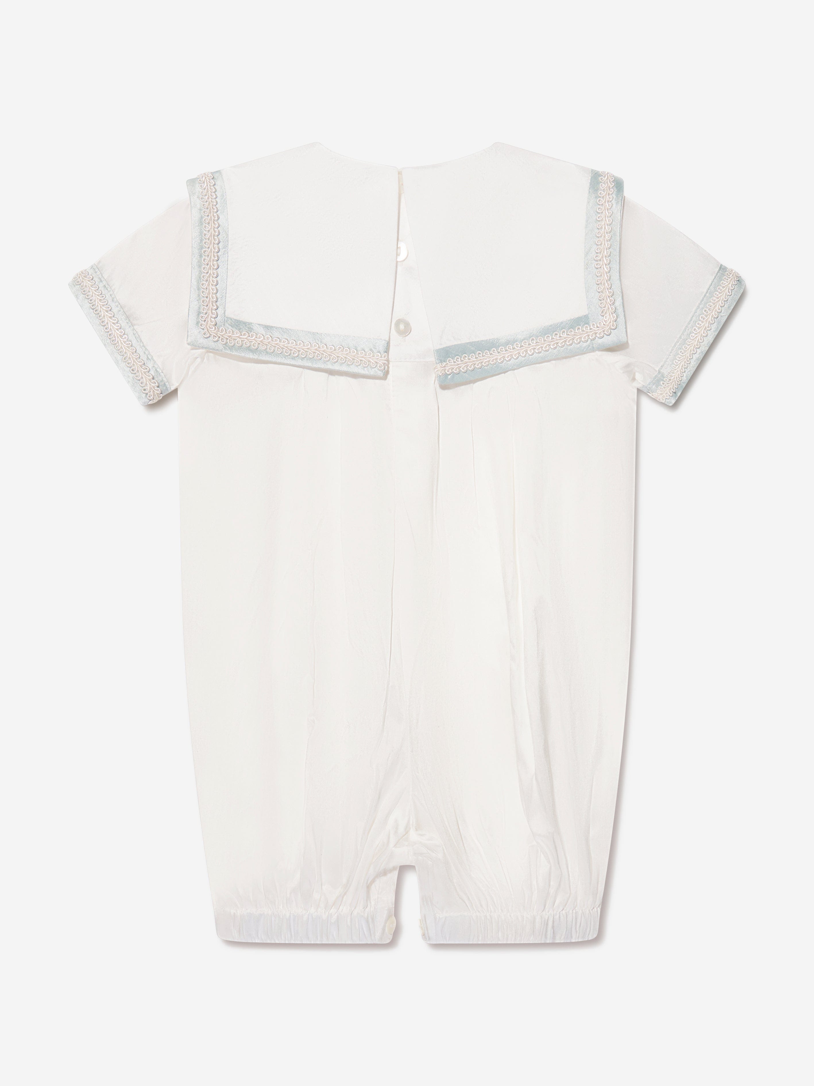 Sarah Louise Baby Boys Romper And Hat in Ivory