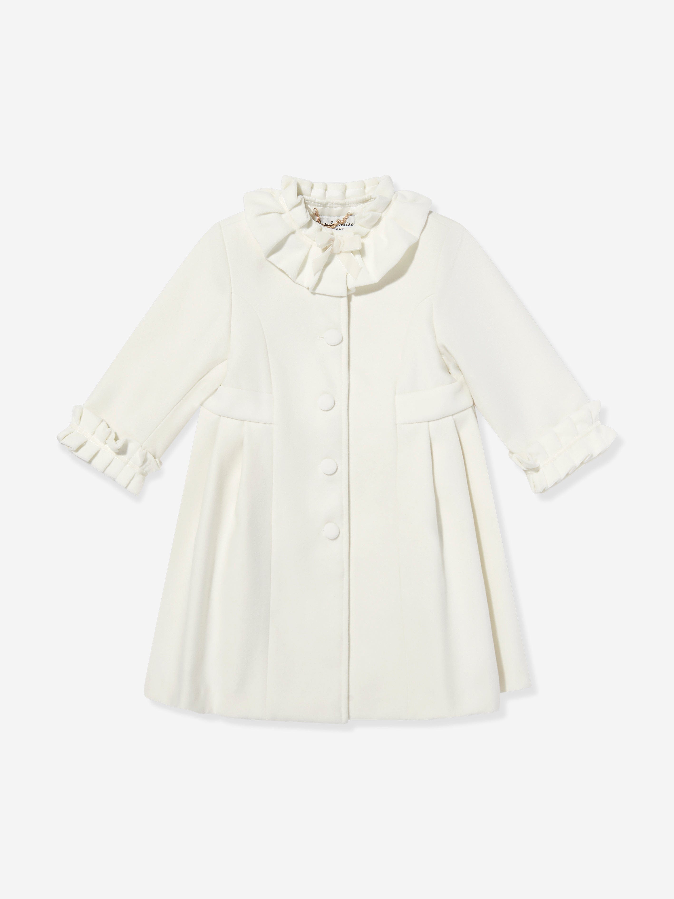 Girls Coat and Hat Set in Ivory