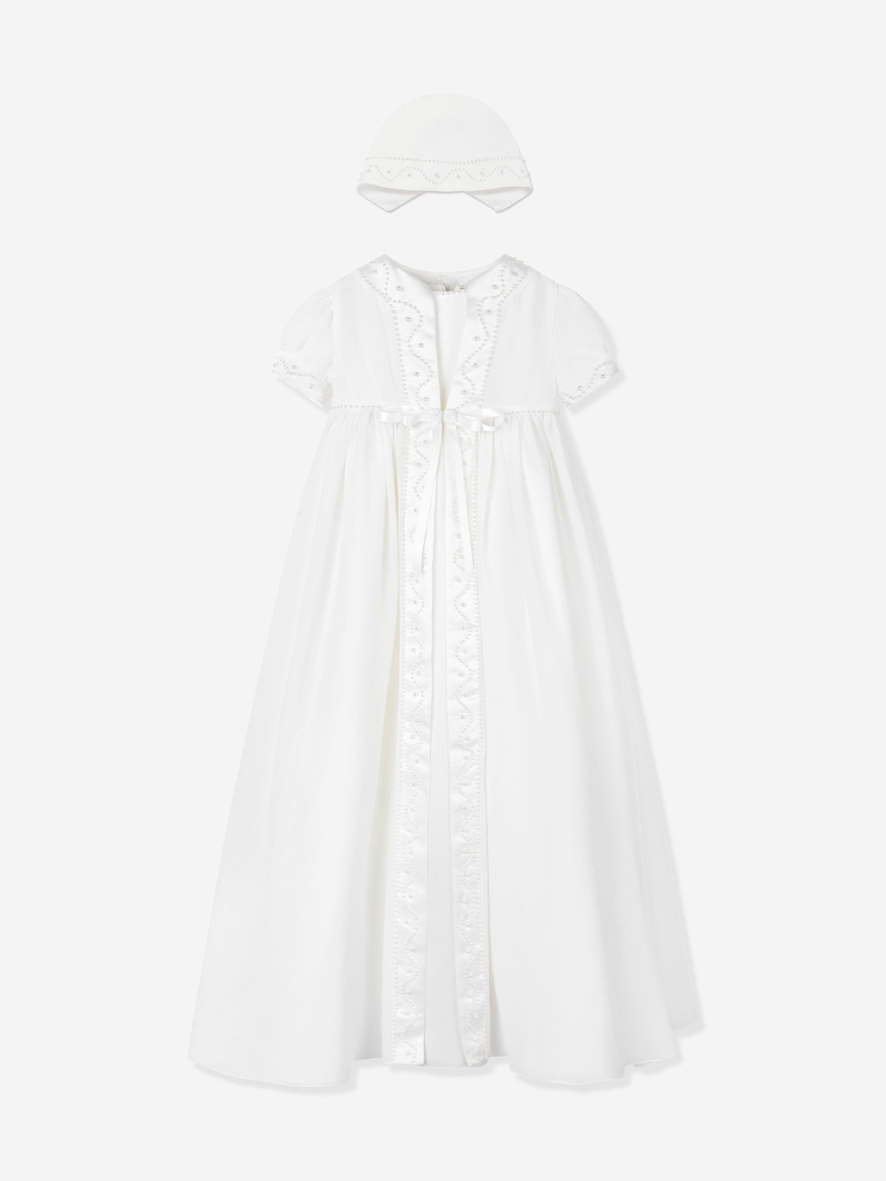 Baby Girls Christening Robe, Coat and Bonnet in Ivory