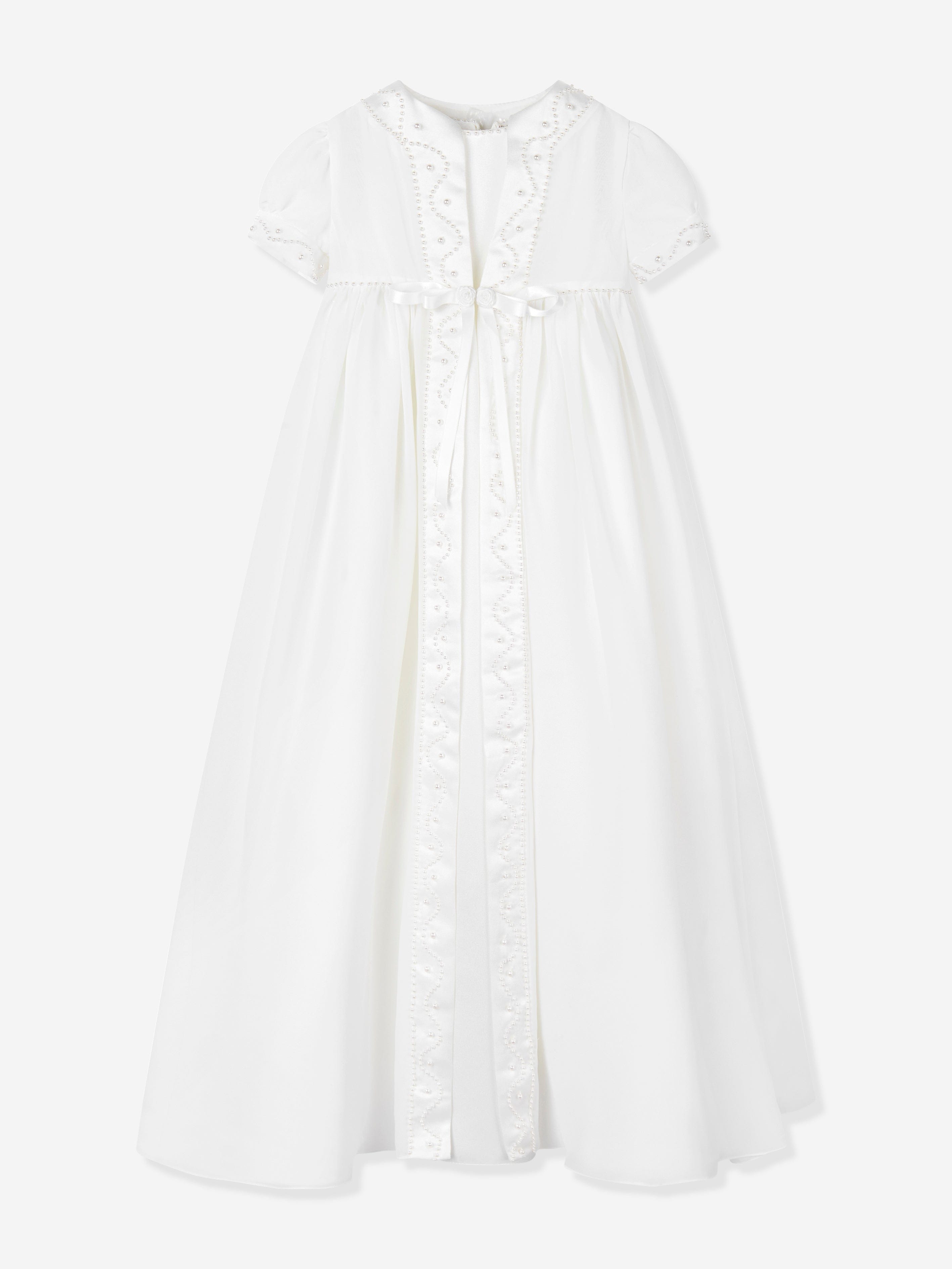 Baby Girls Christening Robe, Coat and Bonnet in Ivory
