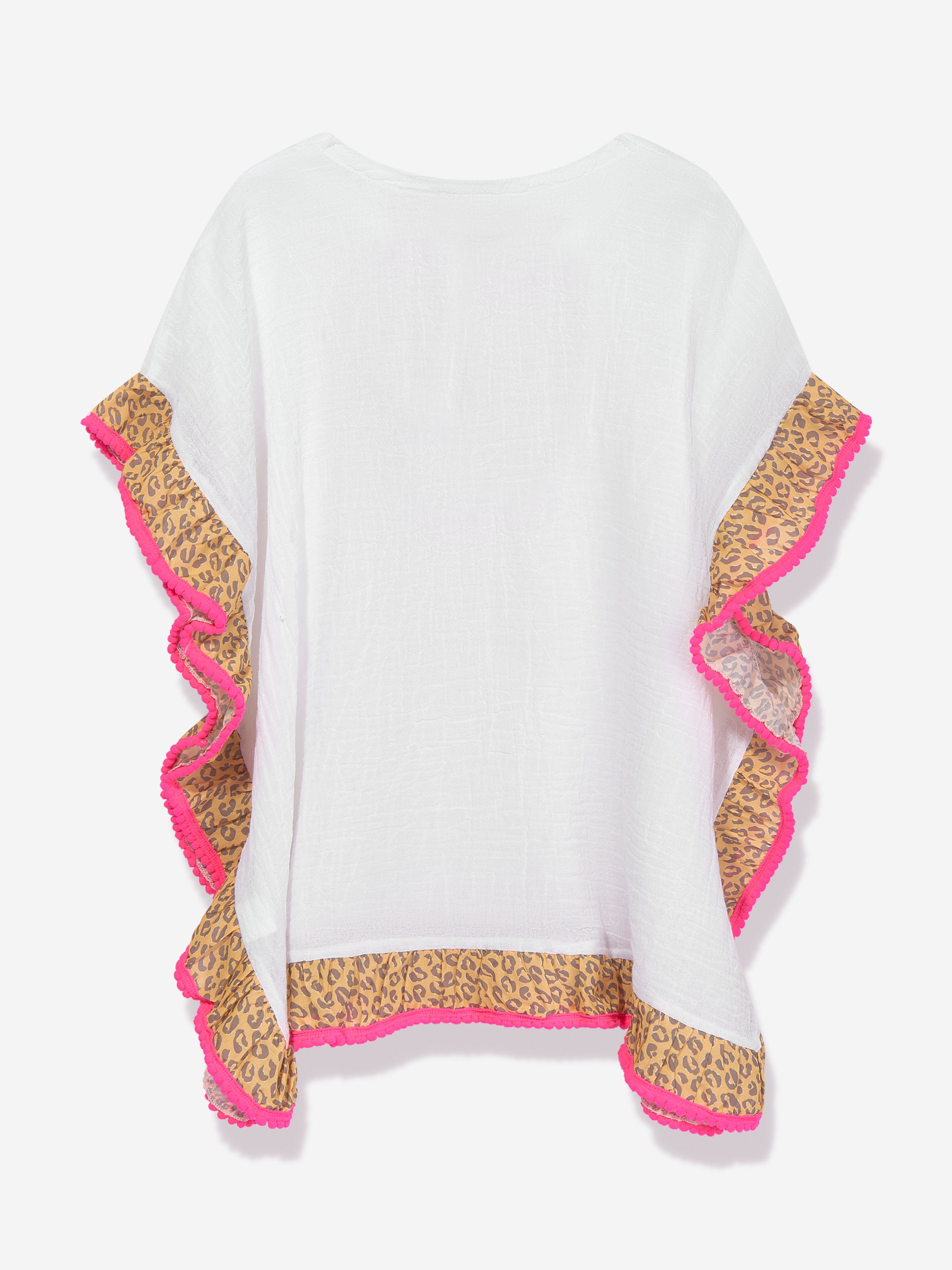 Selini Action Girls Cotton Kaftan in White