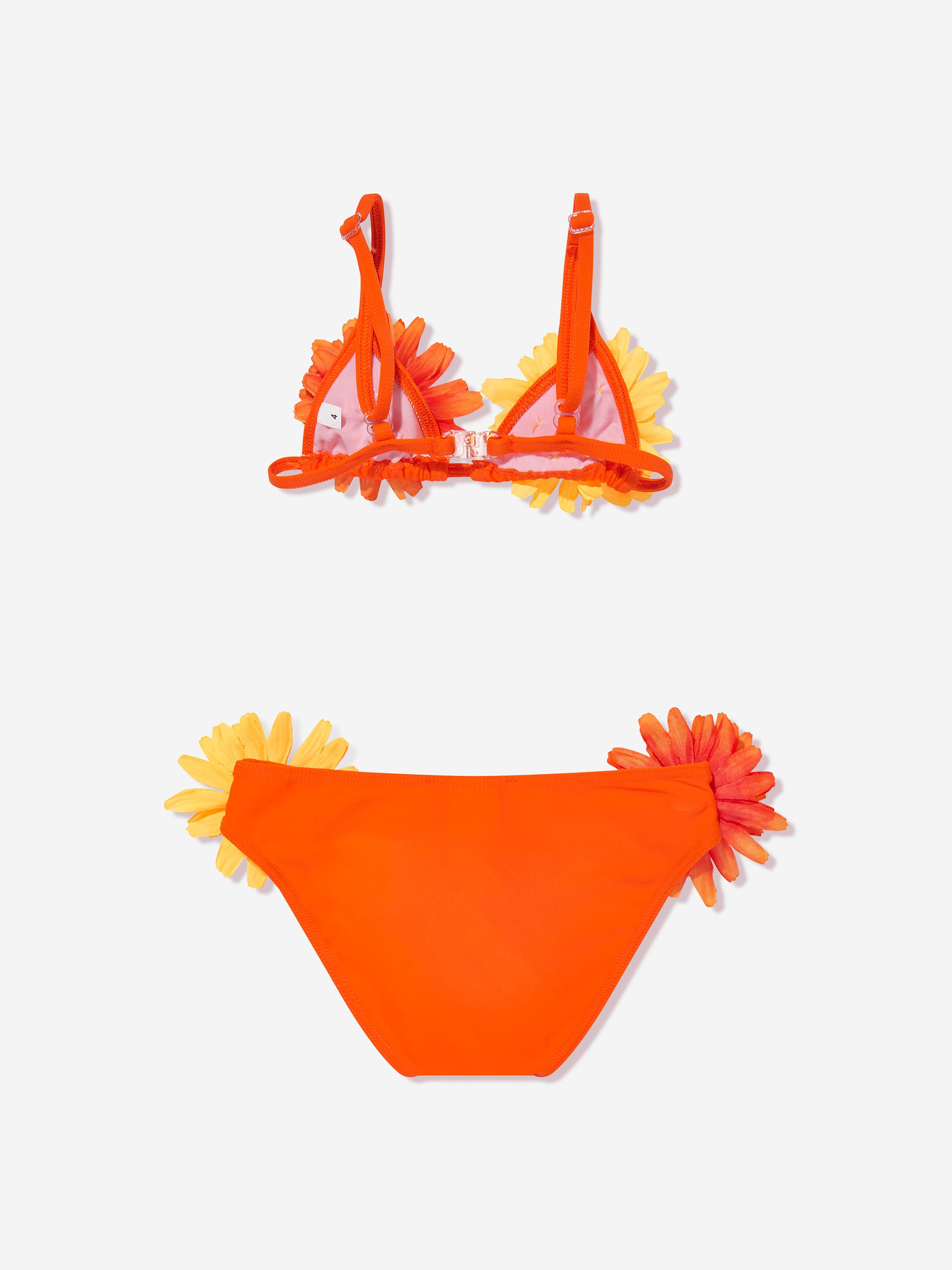 Selini Action Girls Flower Bikini in Orange
