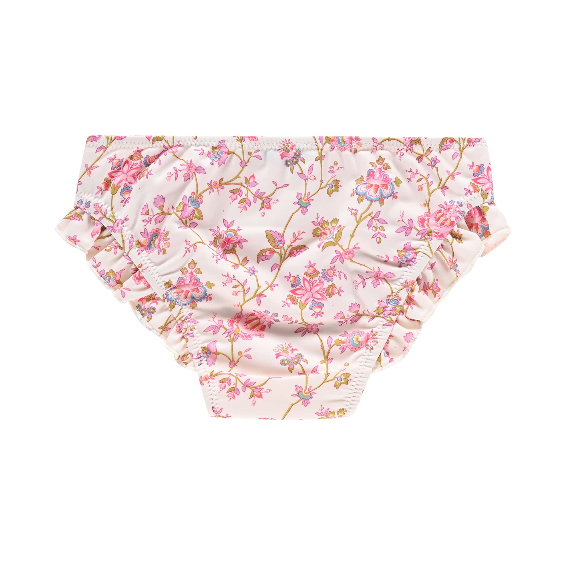 Girls Pink Floral Swimsuit