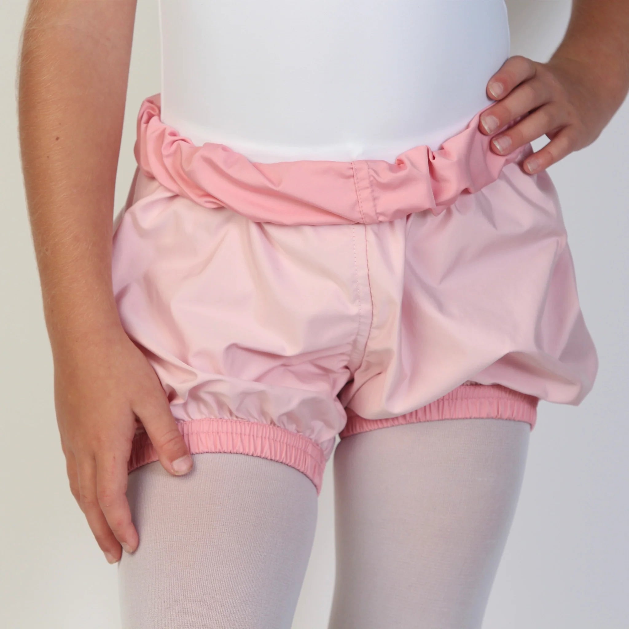 Girls Pink Reversible Ballet Shorts