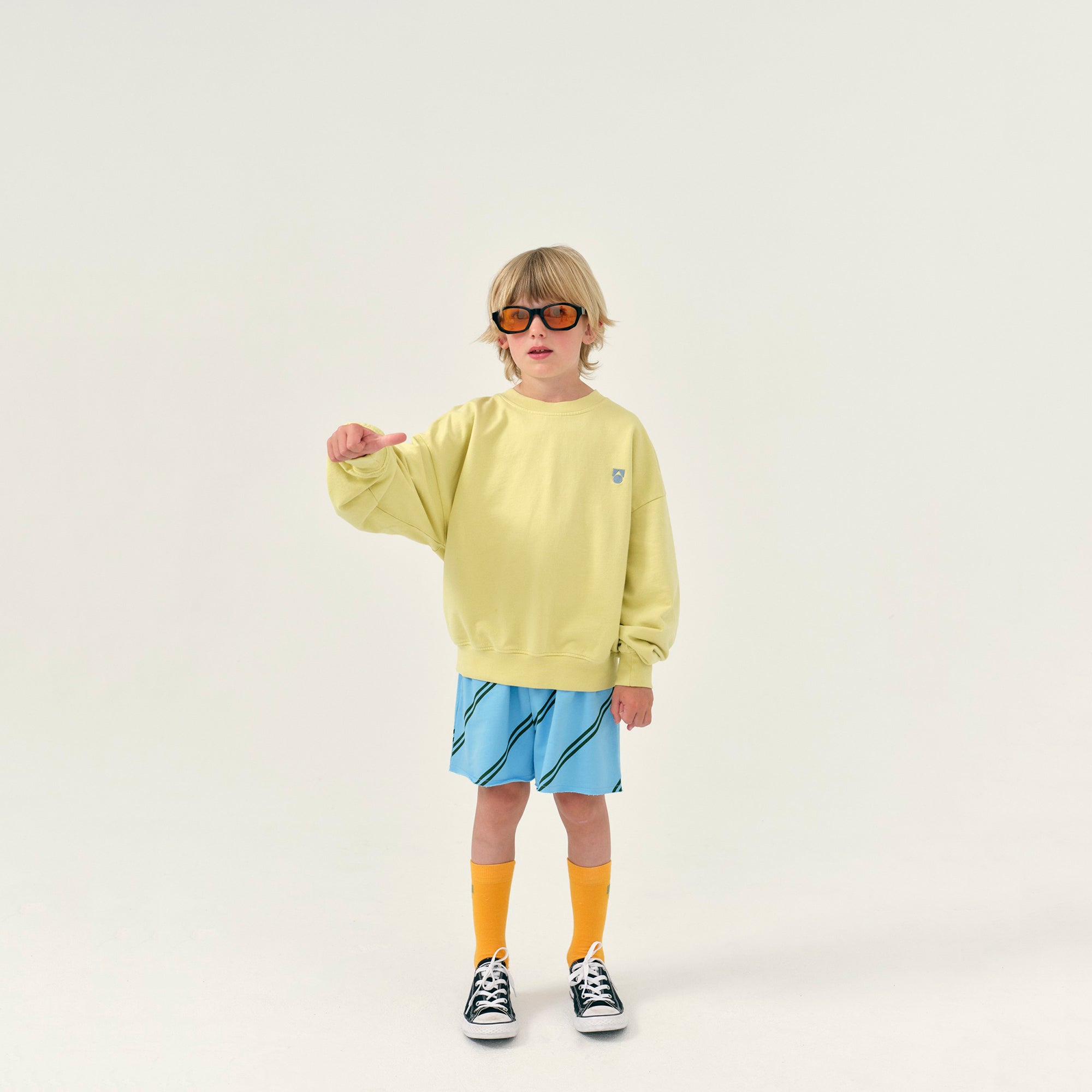 Boys & Girls Yellow Cotton Sweatshirt