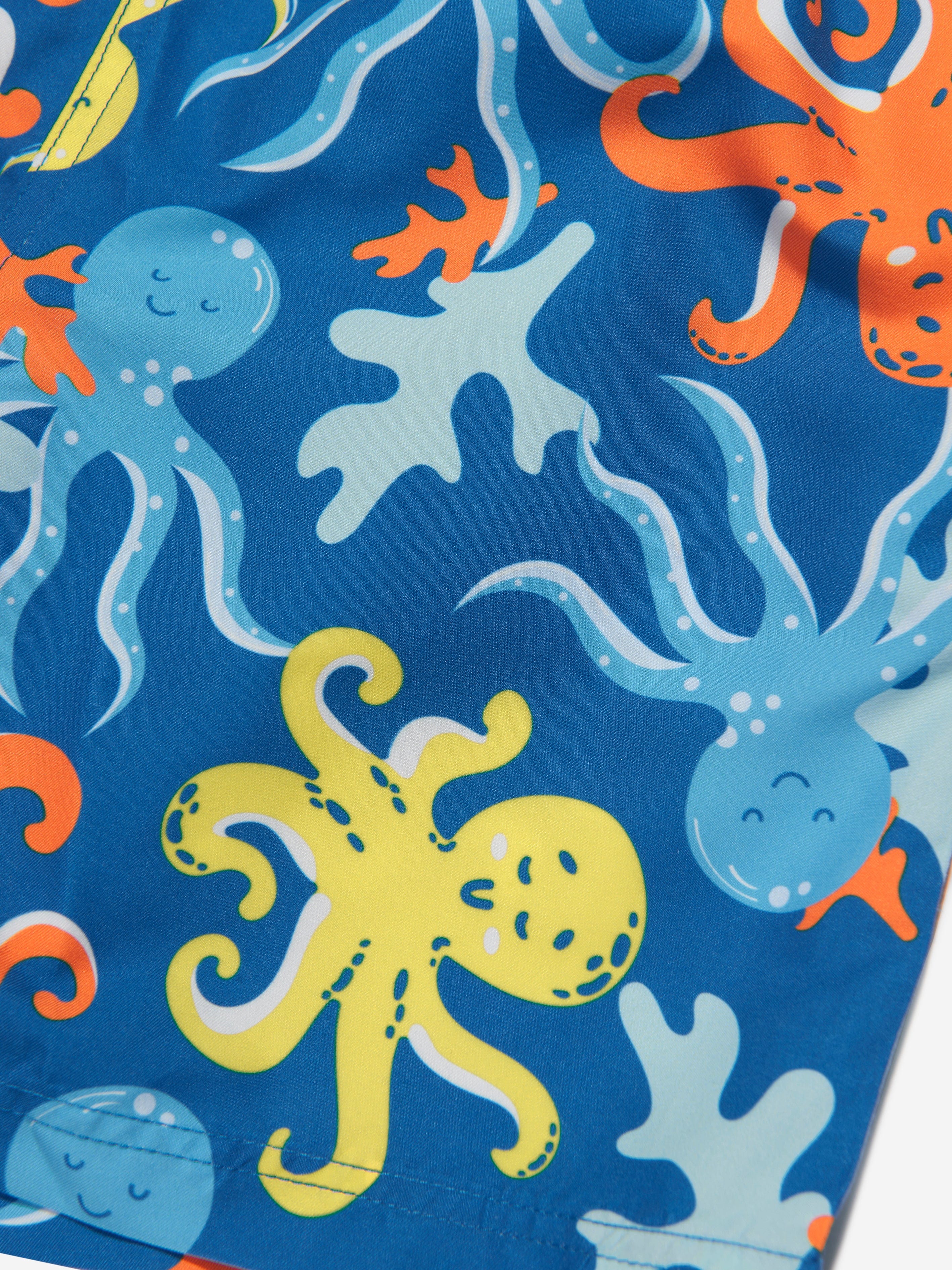 Soli Swim Boys Octopus Swim Shorts (UPF50+) in Blue