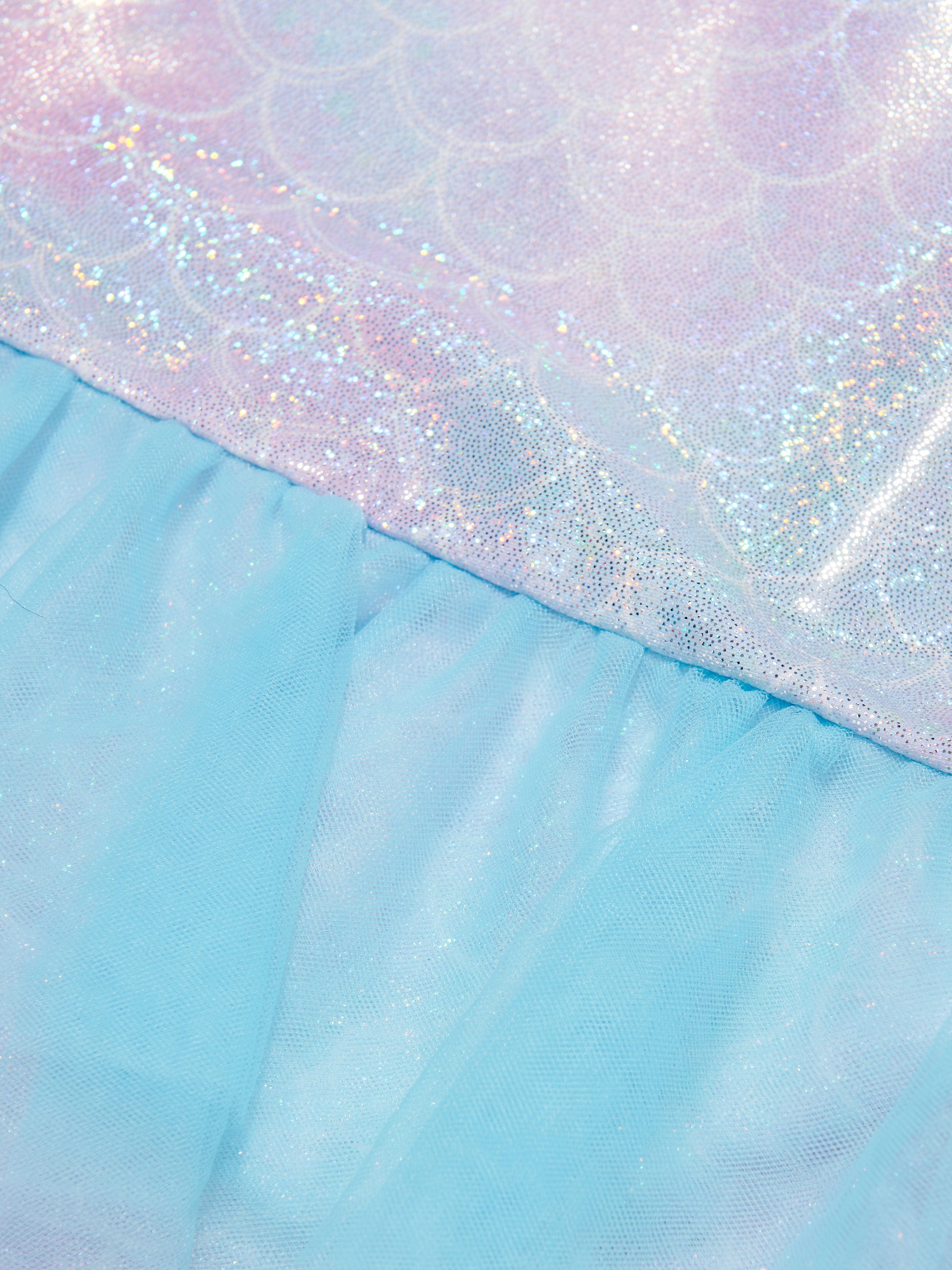 Soli Swim Girls Metallic Mermaid Swimsuit (UPF50+) in Blue