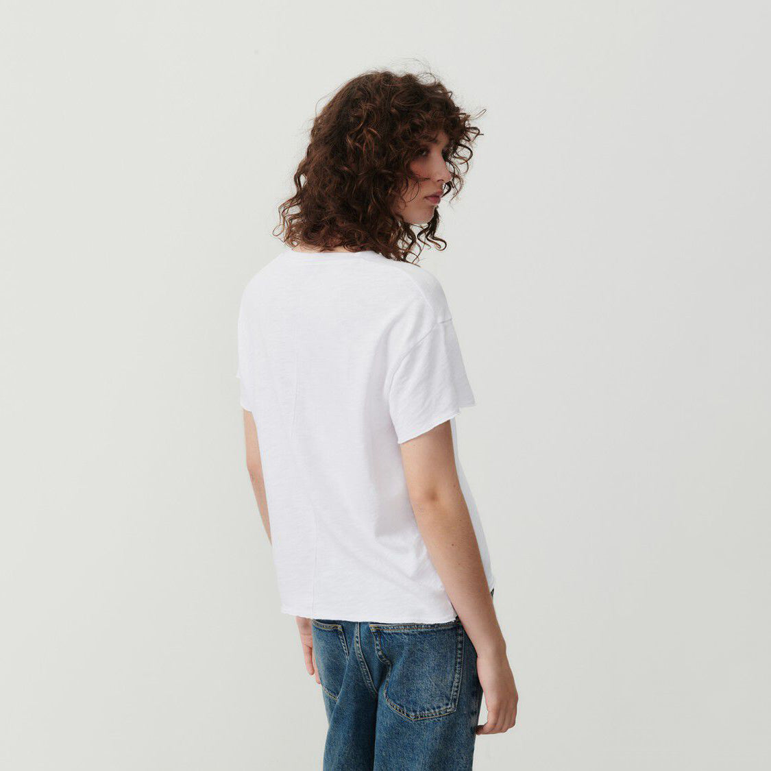 Women White Cotton T-Shirt