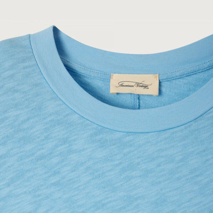 Women Light Blue Cotton T-Shirt
